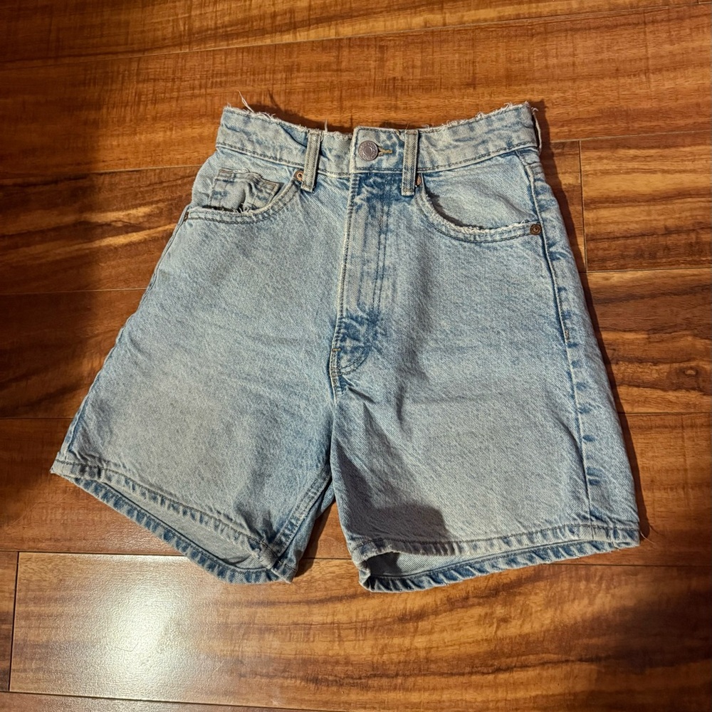 Zara Light Blue Denim Shorts
